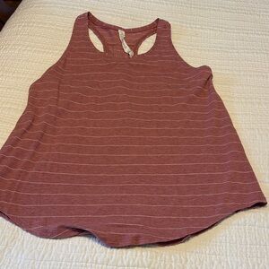 Women's Striped Tank Top - Maroon